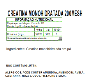 Creatina Monohidratada Mesh 200 em KG - Saudáveis.Shop
