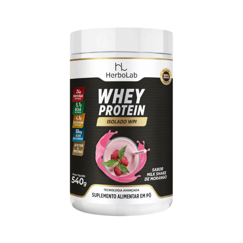WHEY PROT. ISOLADO SABOR MILK SHAKE DE MORANGO